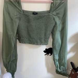 Green crop top  (10/25$) or (4/15$)